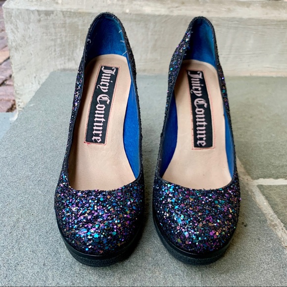 Juicy Couture Midnight Sequin Heels - Picture 3 of 7